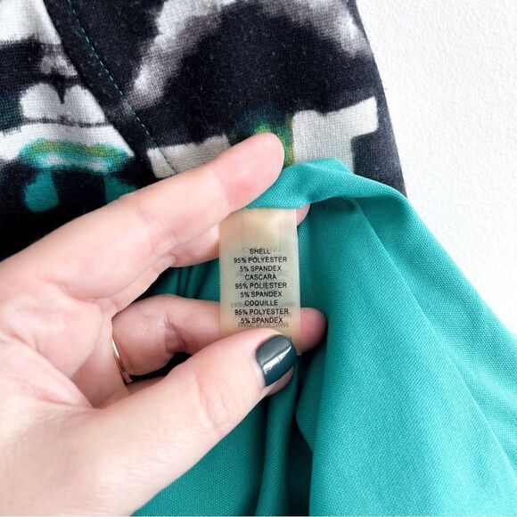 Vince Camuto Dress Fit and Flare Multi Colour Aztec Print Womens 6 Lined Pockets - Picture 7 of 11